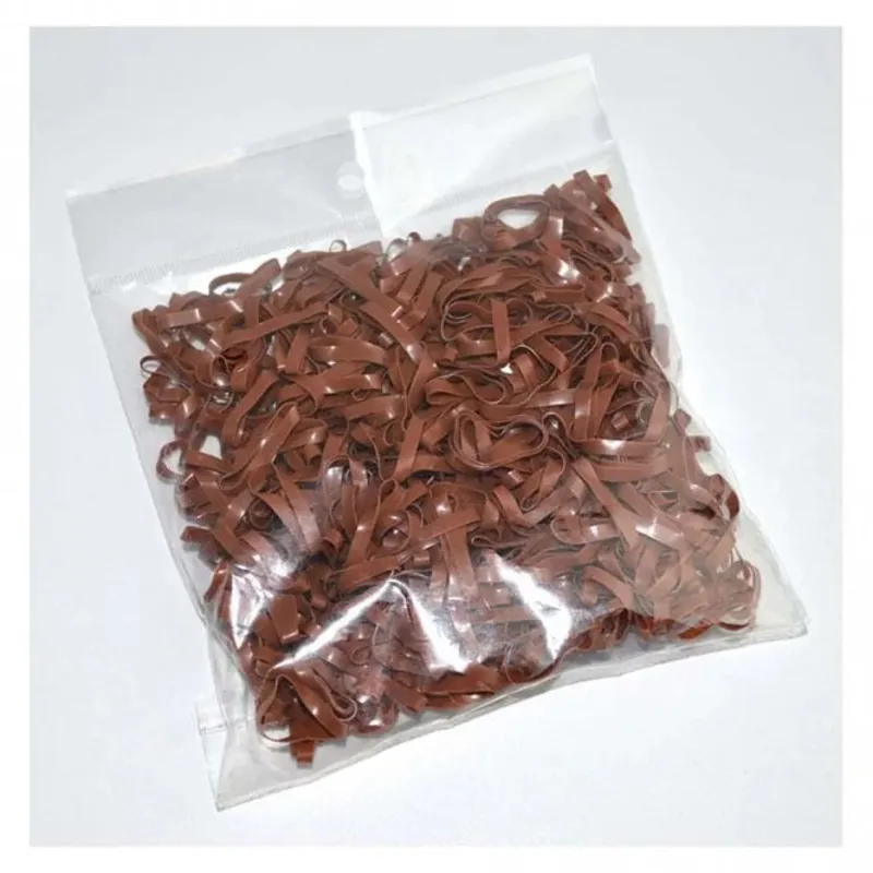 Lincoln Silicone Plaiting Bands 1000 Brown-1