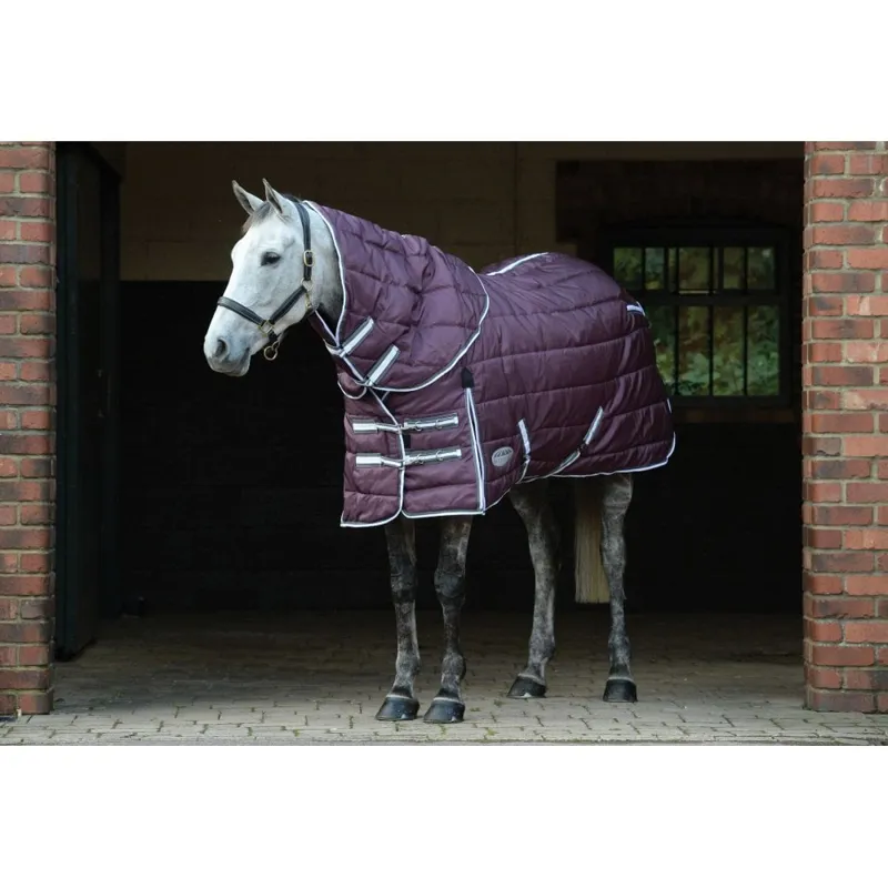Weatherbeeta Quilt Medium Rug and Neck Maroon/Grey
