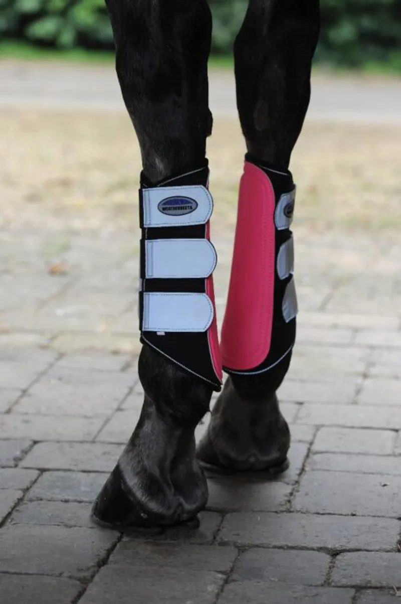 WeatherBeeta Reflective Brushing Boots Pink