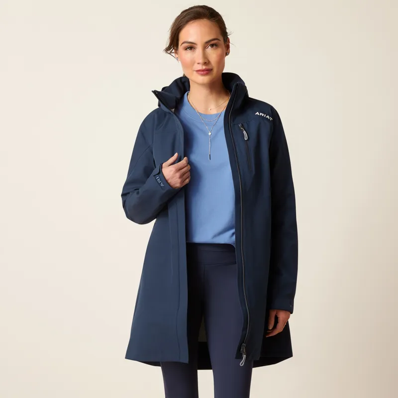 Ariat Womens Coastal Long Waterproof Parka Navy-3