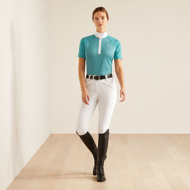 Ariat Womens Aptos Vents Short Sleeve Show Shirt Brittany Blue-3