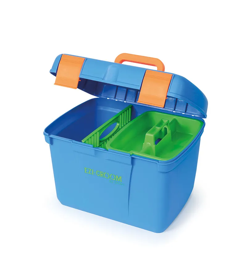 Shires Ezi-Groom One Size Deluxe Grooming Box In Blue