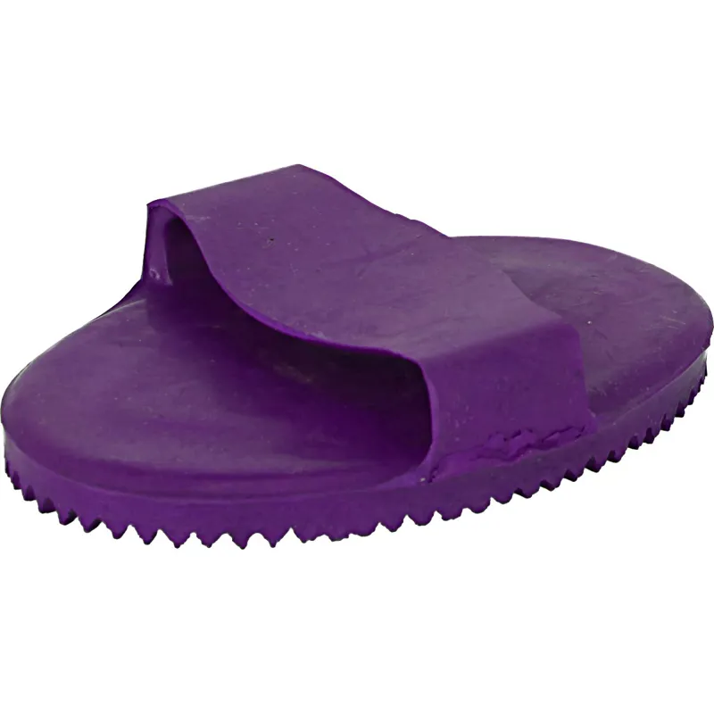 Large Shires Ezi-Groom Rubber Curry Comb in Purple 